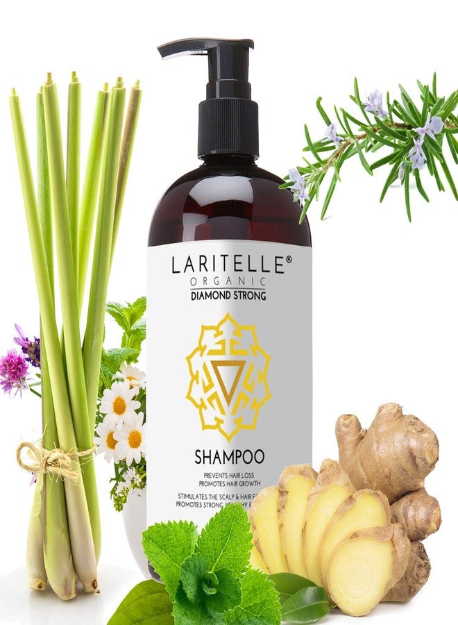 Laritelle Diamond Strong Organic Shampoo – Hair Growth & Strengthening – Sulfate-Free, Cedarwood & Botanicals – Prevents Thinning & Breakage – Made in USA – 17.5 oz - Image 2